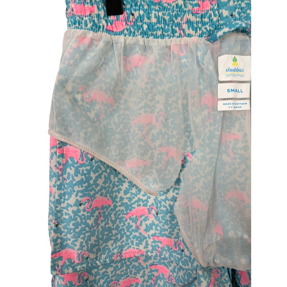Chubbies Classic Swim Trunk Mens Small Domingos Are For Flamingos - Picture 4 of 5